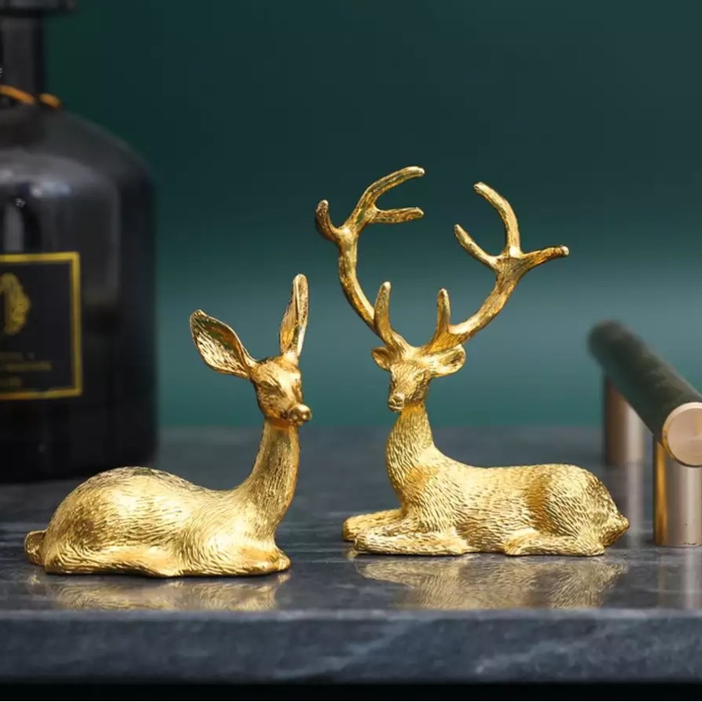 Gold deer set ring holder - Picture 2 of 6